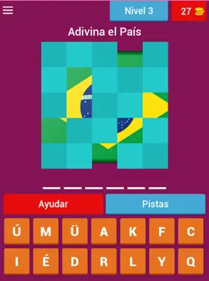 Adivina Banderas de Paises android App screenshot 2